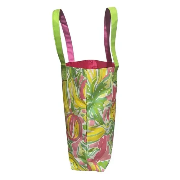 Lilly Pulitzer for Estee Lauder Strawberry Banana Pink Vibrant Tote Bag Colorful - Picture 4 of 8